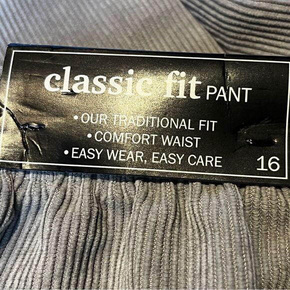 Alfred Dunner Gray Corduroy Pants Size 16 - Picture 9 of 9